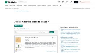 
                            7. Jetstar Australia Website Issues? - Air Travel Forum - TripAdvisor