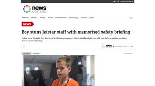 
                            13. Jetstar flights: Video shows 8yo reciting safety briefing word for word