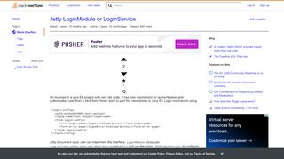 
                            4. Jetty LoginModule or LoginService - Stack Overflow