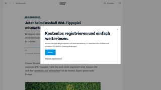 
                            9. Jetzt beim Fussball WM-Tippspiel mitmachen! | Luzerner Zeitung