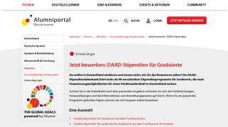 
                            7. Jetzt bewerben: DAAD-Stipendien - Alumniportal Deutschland