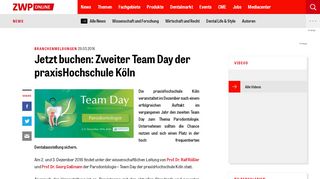 
                            11. Jetzt buchen: Zweiter Team Day der praxisHochschule Köln - ZWP ...