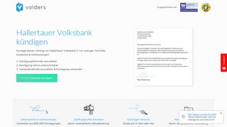 
                            8. Jetzt Hallertauer Volksbank online kündigen - Volders