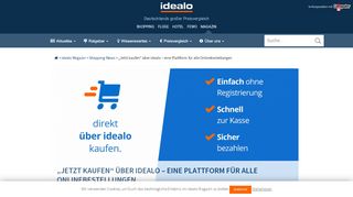 
                            7. „Jetzt kaufen“ über idealo – eine Plattform für alle Bestellungen