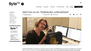 
                            5. Jetzt live on air: Radiokultur unterstützen! - ByteFM Blog – News und ...