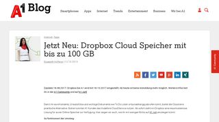 
                            6. Jetzt Neu: Dropbox Cloud Speicher mit bis zu 100 GB - A1 Blog