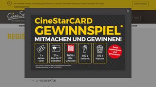
                            5. Jetzt registrieren - CineStarCARD | CineStar Bamberg