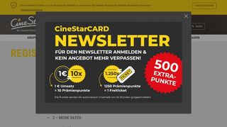 
                            3. Jetzt registrieren - CineStarCARD | CineStar Erfurt