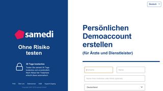 
                            12. Jetzt registrieren - samedi® Login