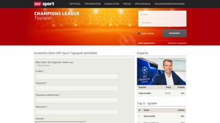 
                            4. Jetzt registrieren - UEFA Champions League Tippspiel - SRF