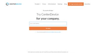 
                            4. Jetzt registrieren und CenterDevice 30 Tage kostenlos testen!