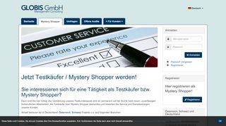 
                            6. Jetzt Testkäufer / Mystery Shopper werden! - Globis Survey