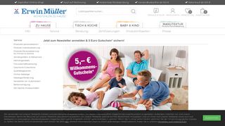 
                            3. Jetzt zum Newsletter anmelden & 5 Euro Gutschein ... - Erwin Müller