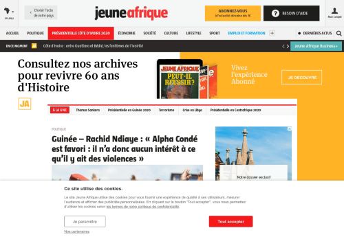 
                            7. JeuneAfrique.com – premier site d'actualité sur l'Afrique