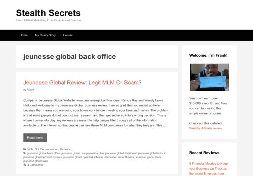 
                            10. jeunesse global back office | | Stealth Secrets