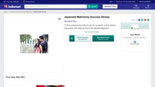 
                            7. Jeyamalai Matrimony Success Stories in Tambaram, Chennai, Jeya ...