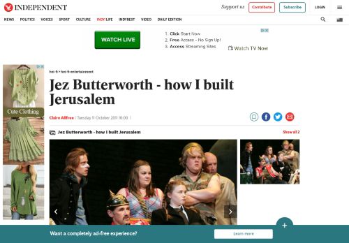
                            13. Jez Butterworth - how I built Jerusalem | The Independent