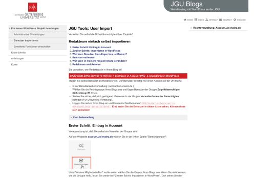 
                            9. JGU Tools: User Import - JGU Blogs - Uni Mainz