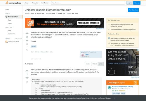 
                            1. Jhipster disable RememberMe auth - Stack Overflow