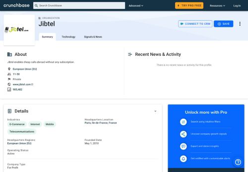 
                            8. Jibtel | Crunchbase
