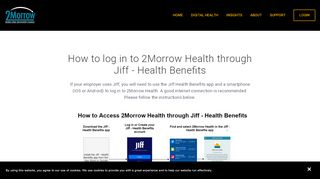 
                            5. Jiff 2Morrow Health Log In Instructions — 2Morrow