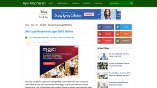 
                            3. Jika Lupa Password Login EMIS Online - Ayo Madrasah