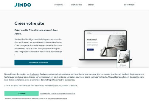 
                            1. Jimdo: Créez votre site web facilement - 100% Responsive