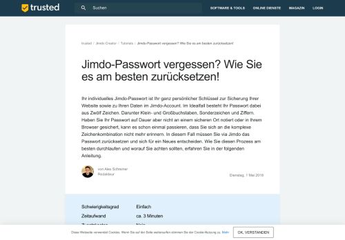 
                            6. Jimdo-Passwort vergessen? - trusted.de
