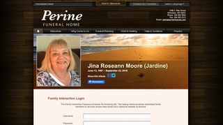 
                            9. Jina Moore Login - SHINNSTON, West Virginia | Perine Funeral Home