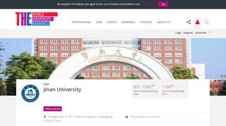 
                            9. Jinan University World University Rankings | THE