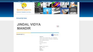 
                            9. JINDAL VIDYA MANDIR BELLARY Karnataka India at QuestionPaper.in