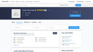 
                            7. Jindal Vidya Mandir Reviews by Employees | AmbitionBox