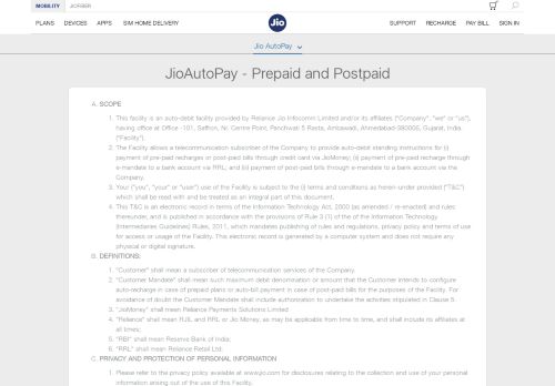 
                            9. Jio AutoPay