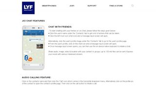 
                            6. Jio Chat Features - Lyf