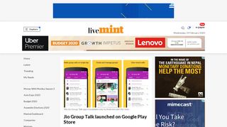 
                            12. Jio Group Talk launched on Google Play Store - Livemint