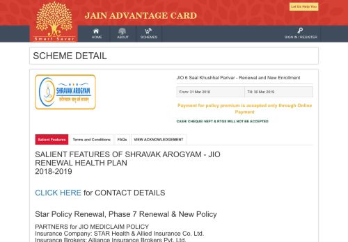 
                            3. JIO Mediclaim Policy 2018-19 Insured with STAR Health & Allied ...