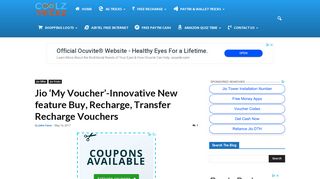 
                            11. Jio 'My Voucher'-How To Buy, Recharge, Transfer Recharge Vouchers