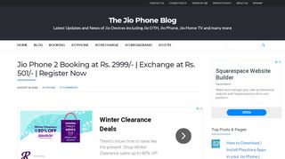 
                            4. Jio Phone 2 Booking at Rs. 2999/- | Exchange at Rs. 501/- | Register ...