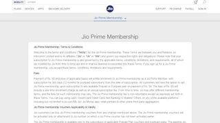 
                            2. Jio Prime Membership Terms & Conditions