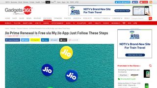 
                            9. Jio Prime Renewal Is Free via My Jio App: Just Follow These Steps ...