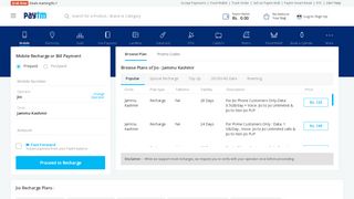 
                            3. Jio Recharge Jammu Kashmir - Paytm.com