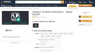 
                            9. JioSaavn 12 Month Subscription - Digital Voucher: Amazon.in: Gift Cards