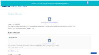 
                            7. JIRA 7.1.9 Support - Okta Support