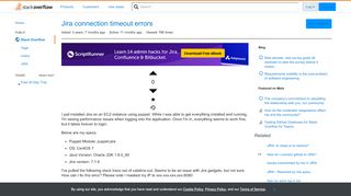 
                            9. Jira connection timeout errors - Stack Overflow