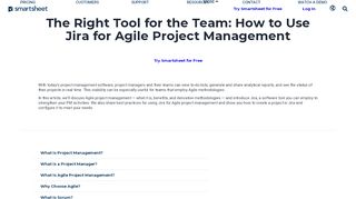 
                            6. Jira for Agile Project Management Smartsheet