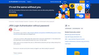 
                            10. JIRA Login Authentication without password - Atlassian ...