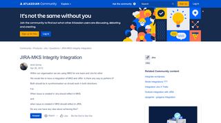 
                            10. JIRA-MKS Integrity Integration - Atlassian Community