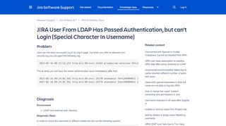 
                            1. JIRA User From LDAP Has Passed Authentication, but can't Login ...
