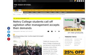 
                            10. Jishnu Pranoy suicide: Nehru College students call off agitation after ...