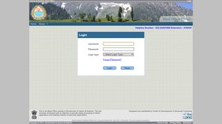 
                            11. JK Back Office- Login Page - Jammu and Kashmir